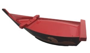 japanbargain 2598, plastic lacquered sushi boat sashimi serving tray plate, 18.5-inch