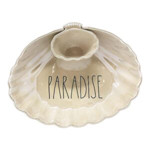 Rae Dunn Ceramic Iridescent Paradise Shrimp And Dip Bowl