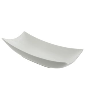 10 strawberry street oslo 21" x 10.375" rolled coupe platter, white