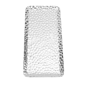 hammered rectangular tray, hammered tray odorless exquisite decoration for bathroom(silver)