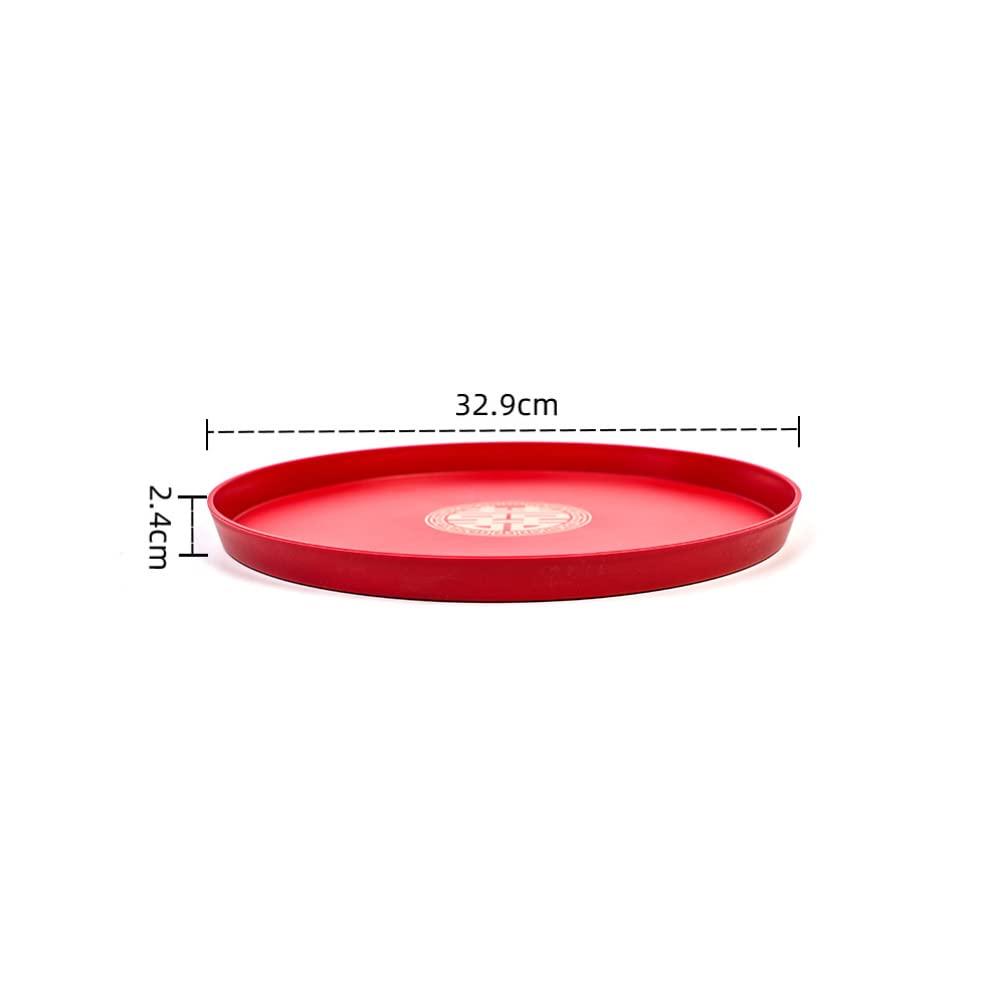 Tofficu 3 Pcs Wedding Tray Cupcake Toppers Red Wedding Plates Decoraciones para Salas De Casa New Year Party Plate Red Candy Serving Tray Food Decor Chic Storage Plate Salad Plate Dessert