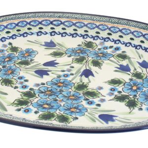 Blue Rose Polish Pottery Ballina Large Serving Platter