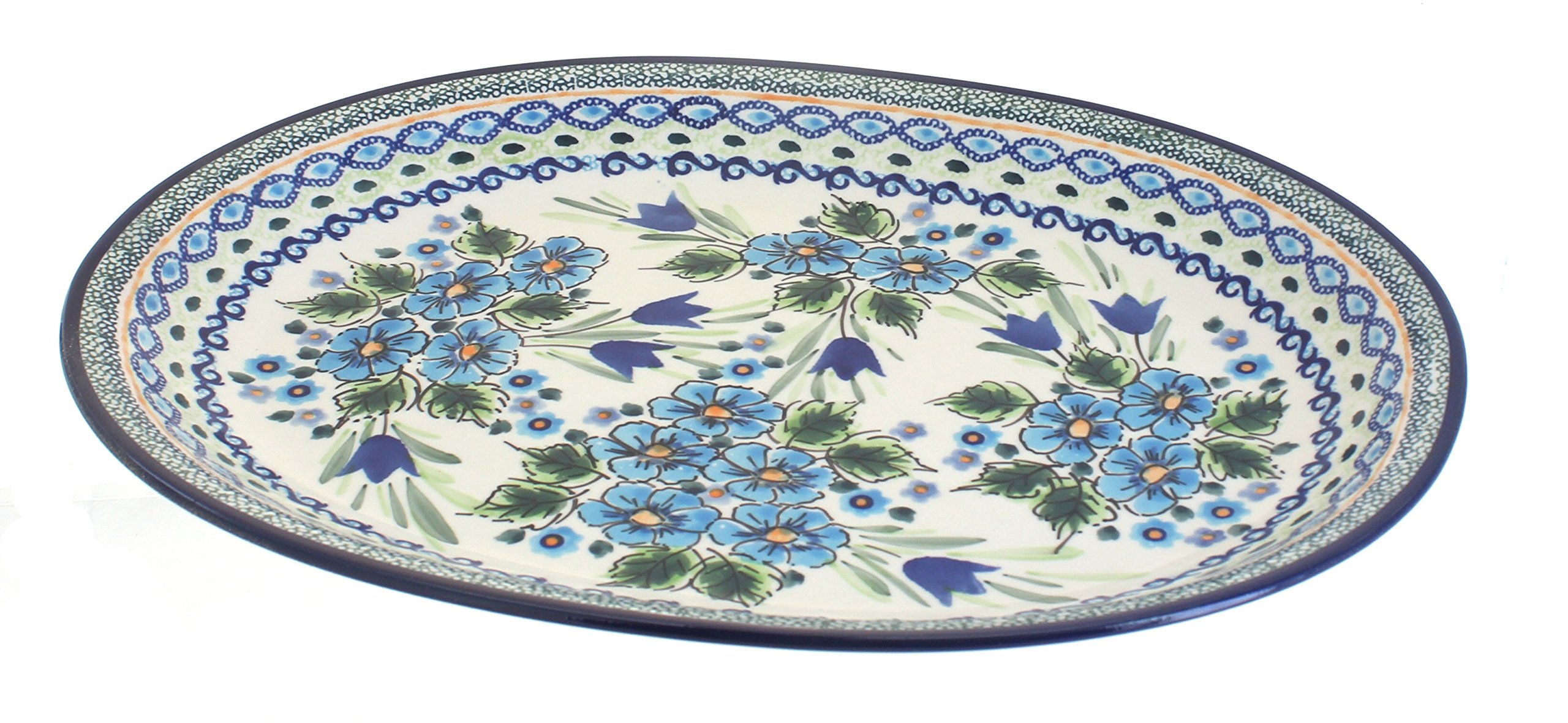 Blue Rose Polish Pottery Ballina Large Serving Platter