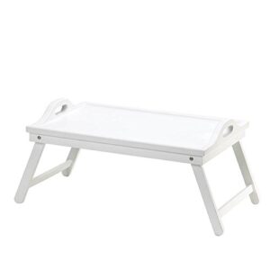 breakfast in bed tray, serving tray with legs, modern white folding bed tray