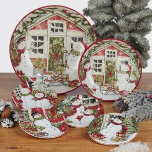 Certified International Snowman's Farmhouse Rectangular Platter 16in x 12in