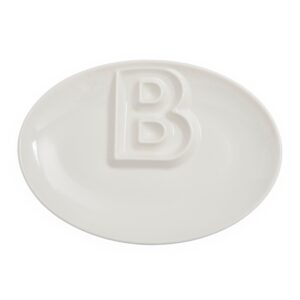 ivy lane design porcelain letter platter, b