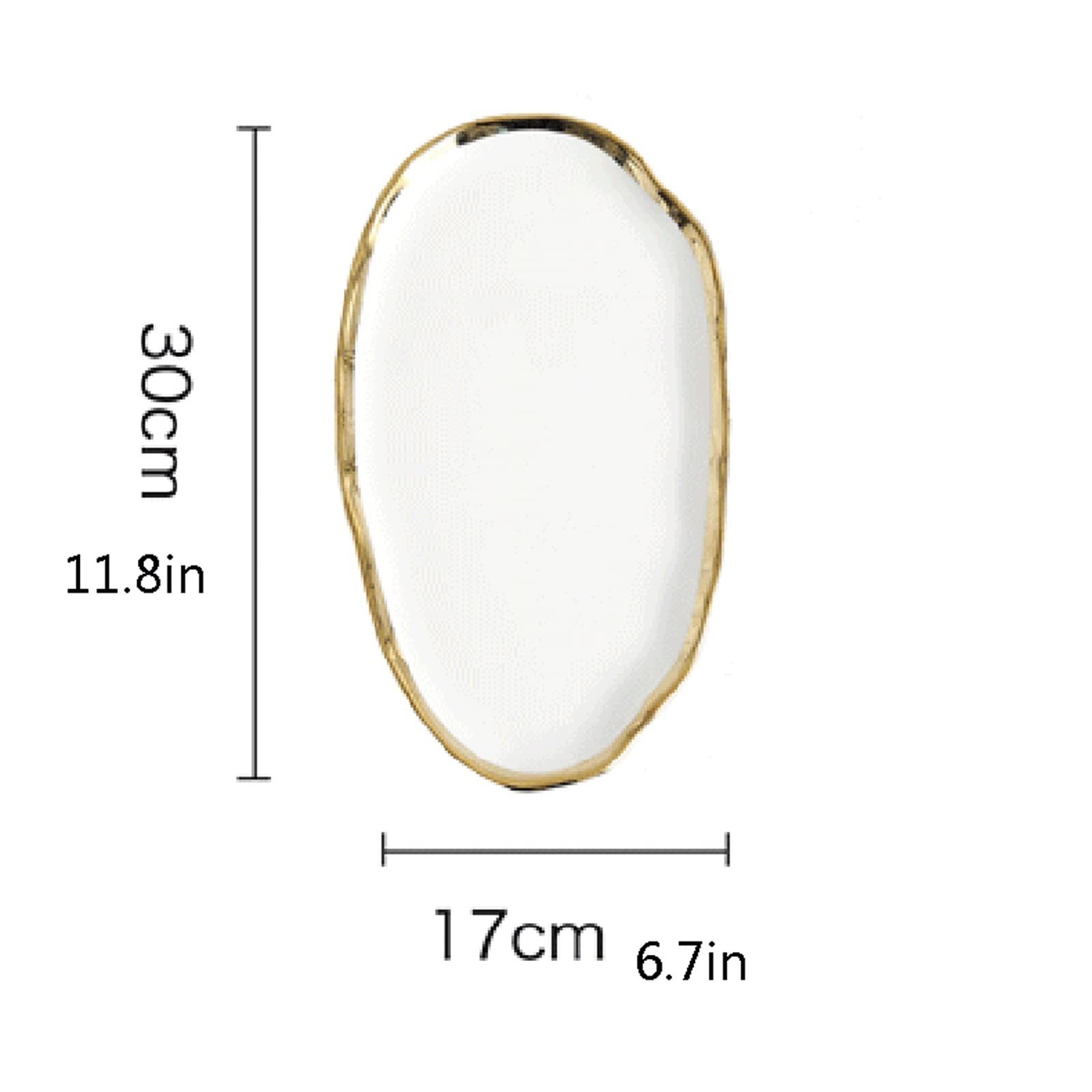 Breakfast Tray Tray irregular ceramic tray gold rimmed serving tray dressing table bathroom kitchen coffee table decorative tray white Serving Trays