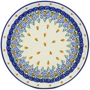 Polish Pottery 9½-inch Cookie Platter made by Ceramika Artystyczna (Tuscan Dreams Theme) + Certificate of Authenticity