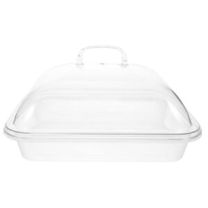 luxshiny covered buffet tray chilled serving tray food plate candy display container dessert cloche dome food cover cake stand restaurant buffet tray acrylic condiment bell shaped travel