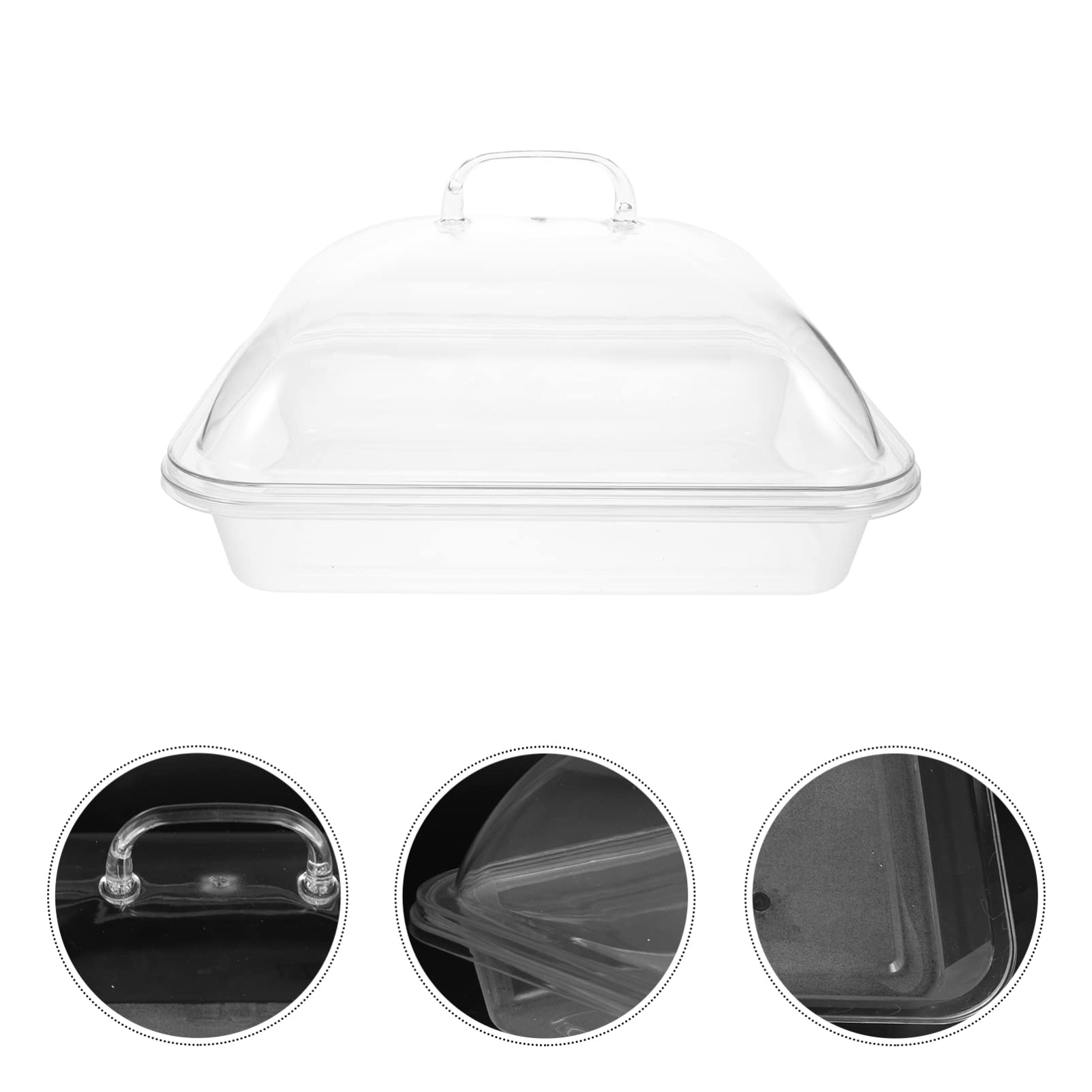 Luxshiny Covered Buffet Tray Chilled Serving Tray Food Plate Candy Display Container Dessert Cloche Dome Food Cover Cake Stand Restaurant Buffet Tray Acrylic Condiment Bell Shaped Travel