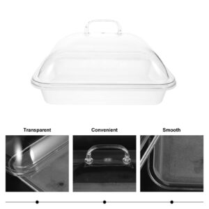 Luxshiny Covered Buffet Tray Chilled Serving Tray Food Plate Candy Display Container Dessert Cloche Dome Food Cover Cake Stand Restaurant Buffet Tray Acrylic Condiment Bell Shaped Travel