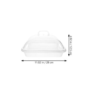 Luxshiny Covered Buffet Tray Chilled Serving Tray Food Plate Candy Display Container Dessert Cloche Dome Food Cover Cake Stand Restaurant Buffet Tray Acrylic Condiment Bell Shaped Travel