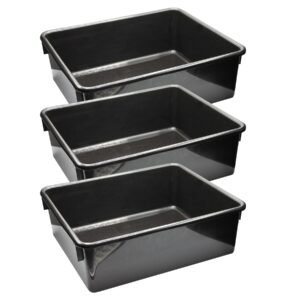 romanoff double stowaway tray only, black, pack of 3