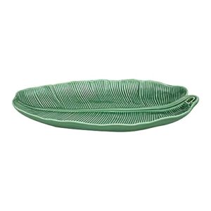bordallo pinheiro green banana leaf earthenware platter