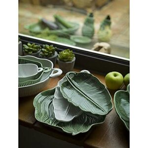 Bordallo Pinheiro Green Banana Leaf Earthenware Platter