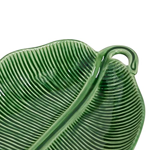 Bordallo Pinheiro Green Banana Leaf Earthenware Platter