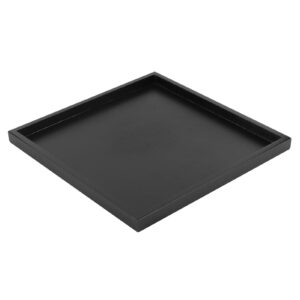 Black Serving Tray, 30cm/11.8in Square Food Serving Tray Kitchen Serving Tray, Stackable Serving Tray for Breakfast, Coffee, Party or Display Use