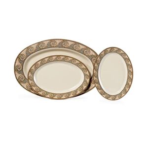 G.E.T. OP-630-MO Melamine Break-Resistant Oval Serving Platter, 30" x 20.25", Mosaic