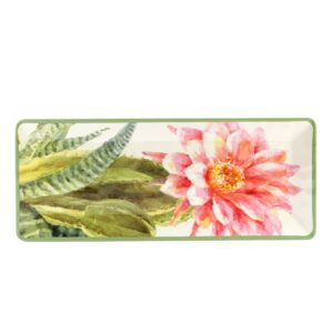 certified international desert beauty melamine rectangular platter, 19-inch length, multicolor