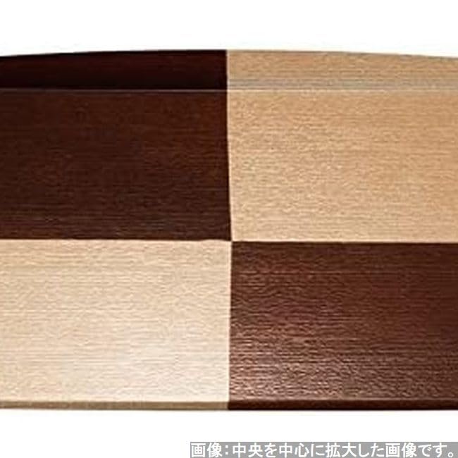 J-Kitchens Shaku 3 Edge High Warming Long Angle Wood Grain Obon (Bon Tray Tray) Silver Transparent Checkered SL Made in Japan