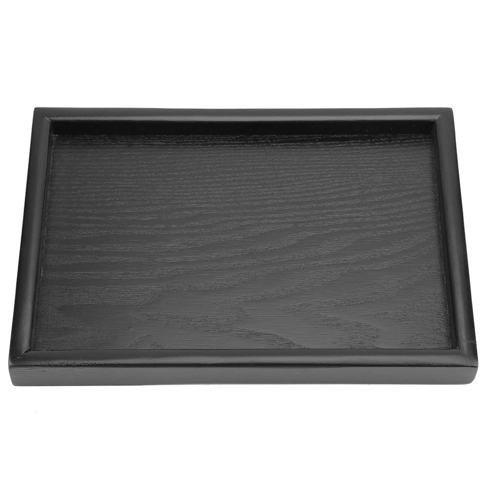 Wood Serving Tray, Ottoman Tray Extra Large Black Walnut Trays Square Wooden Solid for Oversized Home Breakfast in Bed Tea Coffee(22cm*15cm)