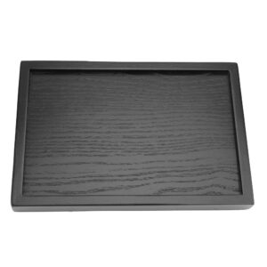 Wood Serving Tray, Ottoman Tray Extra Large Black Walnut Trays Square Wooden Solid for Oversized Home Breakfast in Bed Tea Coffee(22cm*15cm)