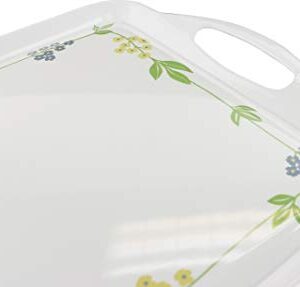 Reston Lloyd Melamine Serving/Ottoman, Rectangular Tray, Secret Garden