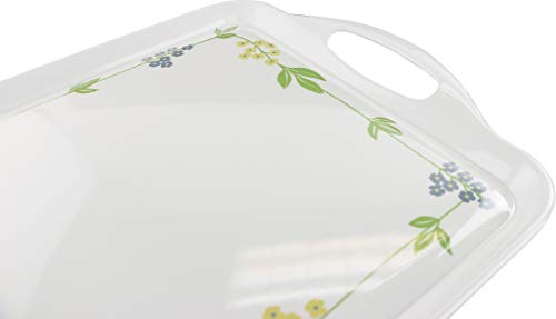 Reston Lloyd Melamine Serving/Ottoman, Rectangular Tray, Secret Garden