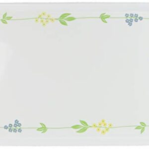 Reston Lloyd Melamine Serving/Ottoman, Rectangular Tray, Secret Garden