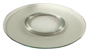 chintaly imports round spinning tray, 24-inch, clear, 23.5 x 23.5 x 0.98 (lazy-susan-24)