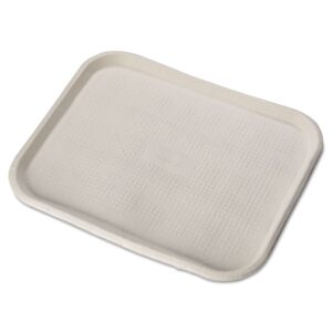 savaday molded fiber food trays, 14 x 18, white, rectangular, 100/carton