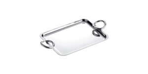 christofle vertigo small silver plated rectangular tray with handles #4200360