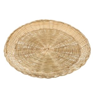 Garneck Wicker Paper Plate Holders, Wicker Reusable Natural Charger Plates, Reusable Plate Holders for Party BBQ Outdoor Cooking Picnic (10 INCH)