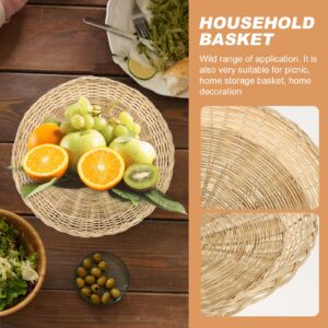 Garneck Wicker Paper Plate Holders, Wicker Reusable Natural Charger Plates, Reusable Plate Holders for Party BBQ Outdoor Cooking Picnic (10 INCH)