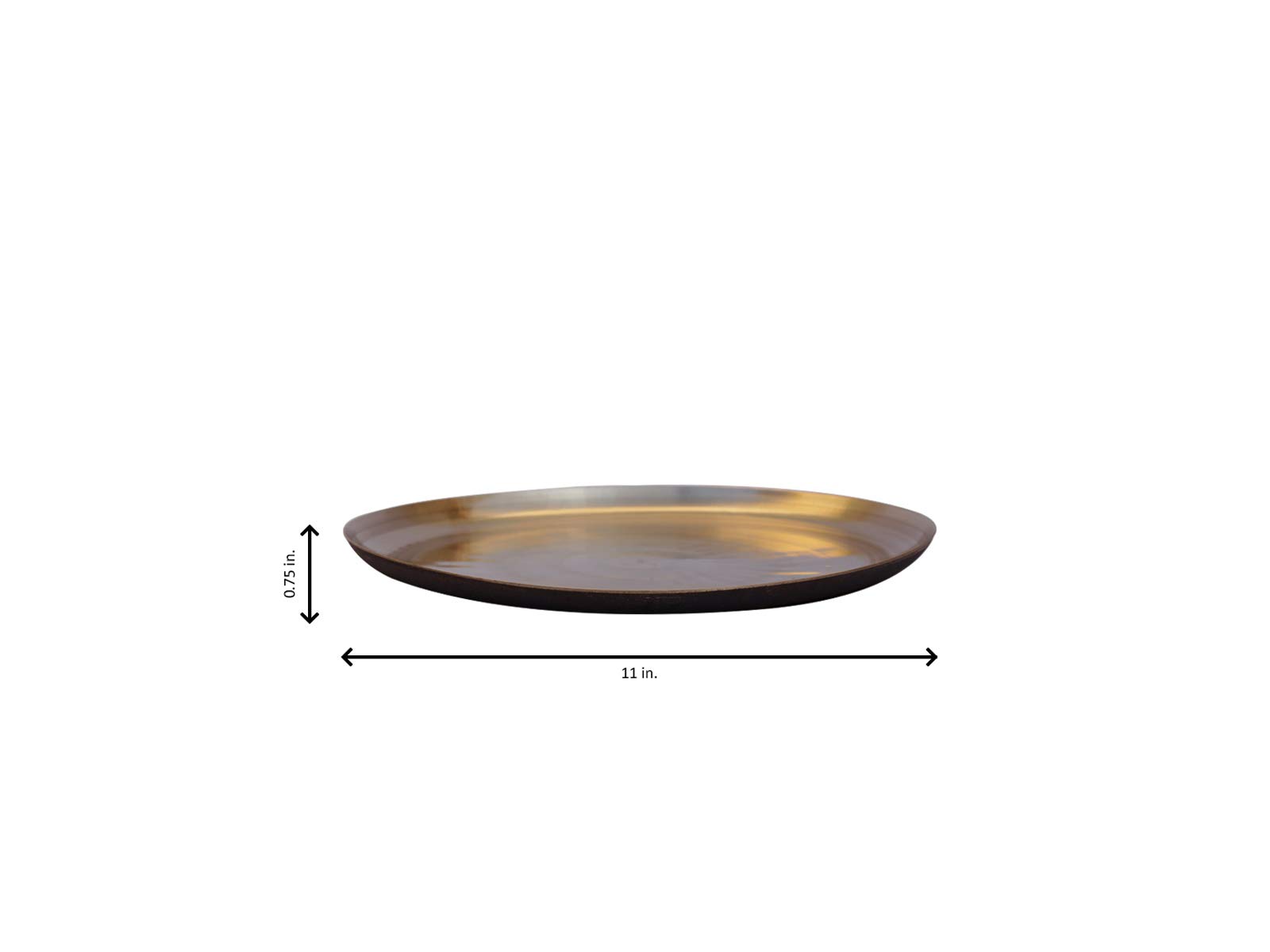 De Kulture Ayurveda Pure Kansa Bronze Lunch Platter Dinner Plate