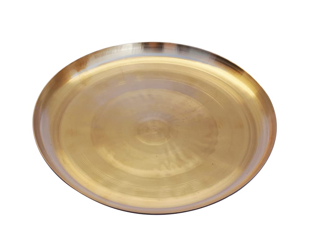 De Kulture Ayurveda Pure Kansa Bronze Lunch Platter Dinner Plate