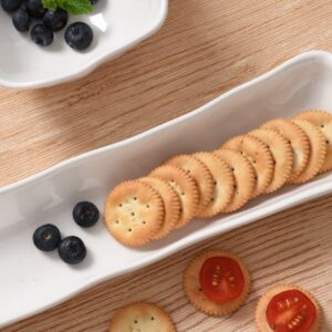 Pampa Bay Shatterproof Melamine Cracker Tray, 14.3 x 3.3 Inch, Food, Freezer, Dishwasher Safe, White