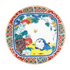 doraemon [small plates] kutani era style of painting/shozo style/color gold field hand pottery