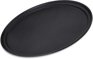 carlisle foodservice products 2700gr2004 griptite 2 oval serving tray, 27" x 22", black (pack of 6)
