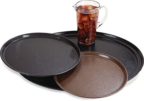 Carlisle FoodService Products 2700GR2004 Griptite 2 Oval Serving Tray, 27" x 22", Black (Pack of 6)