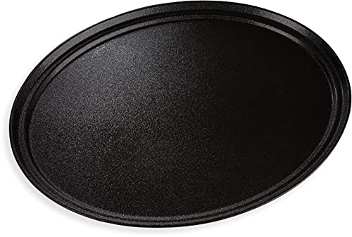 Carlisle FoodService Products 2700GR2004 Griptite 2 Oval Serving Tray, 27" x 22", Black (Pack of 6)