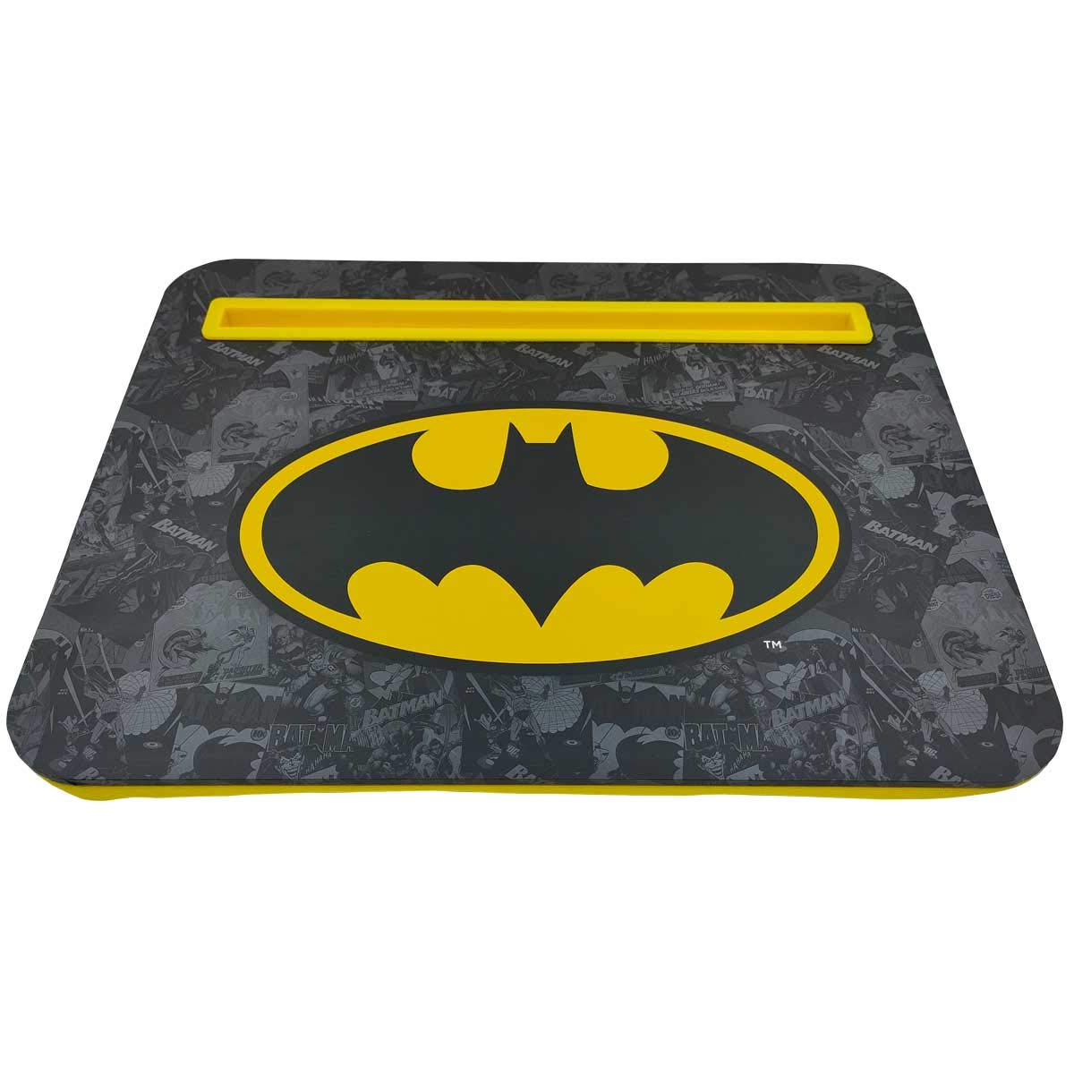 HOX Batman Laptop Lap Desk, Compact Portable Work Tray with Cushion, Phone and Tablet Holder, Merchandise