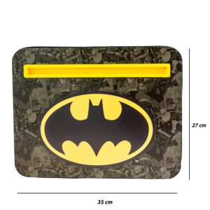 HOX Batman Laptop Lap Desk, Compact Portable Work Tray with Cushion, Phone and Tablet Holder, Merchandise