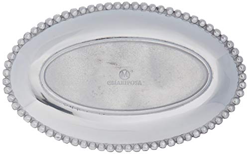Mariposa Pearled Oval Platters, One Size, Silver