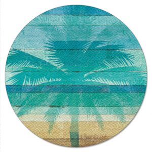counterart beachscapes 4mm heat tolerant tempered glass lazy susan turntable 13" diameter cake plate condiment caddy pizza server