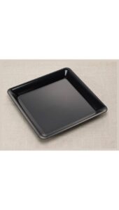 emi yoshi koyal square trays, 14 by 14-inch, black, set of 25