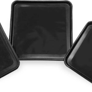 OvenGem® Molded, Seamless Tray/Basket - 11.25" X 11.25" X 0.75"(H) PTFE (Black) - PATENTED (10, Browning Tray)