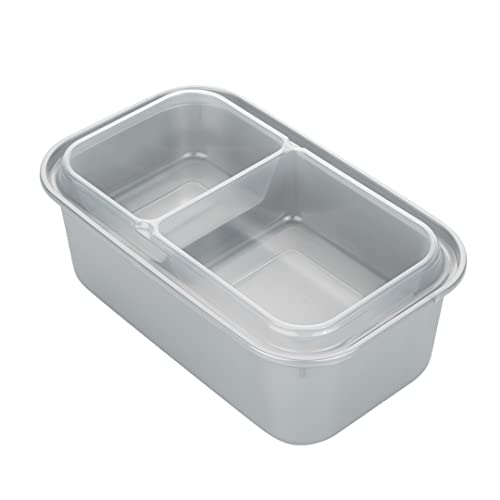 Restaurantware TRAYS ONLY: Futura 15.2 Ounce Trays For Containers 100 Microwavable Trays For 24 34 And 44 Ounce Containers - Containers Sold Separately 2 Compartments Clear Plastic Food Trays