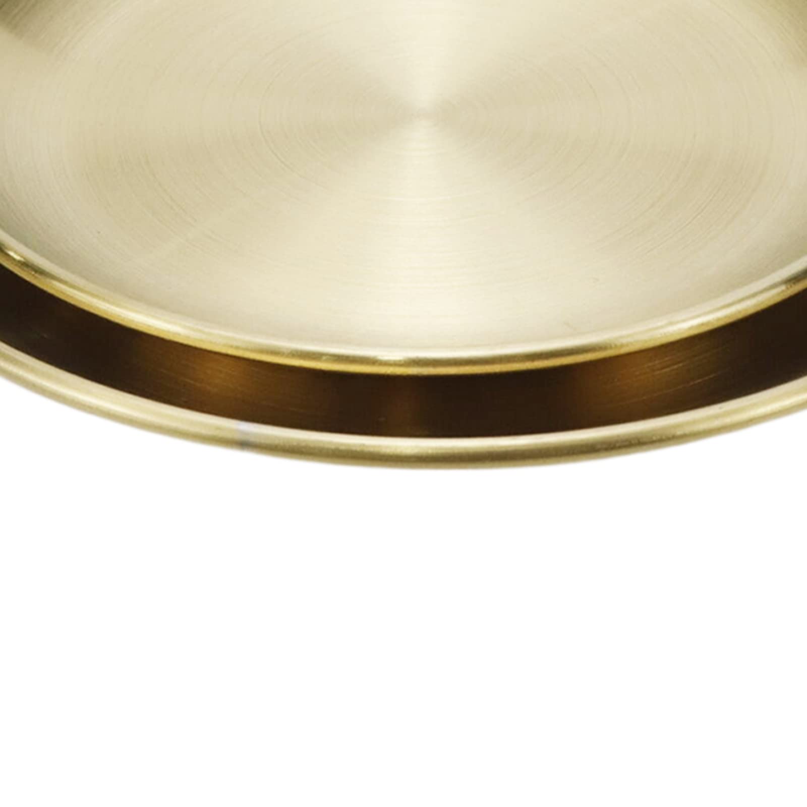 Faotup 2PCS 5.51+6.69Inch Diameter Stainless Steel Gold Tray Decorative Round,Modern Gold Serving Tray,Candle Plate Gold,Gold Metal Serving Trays