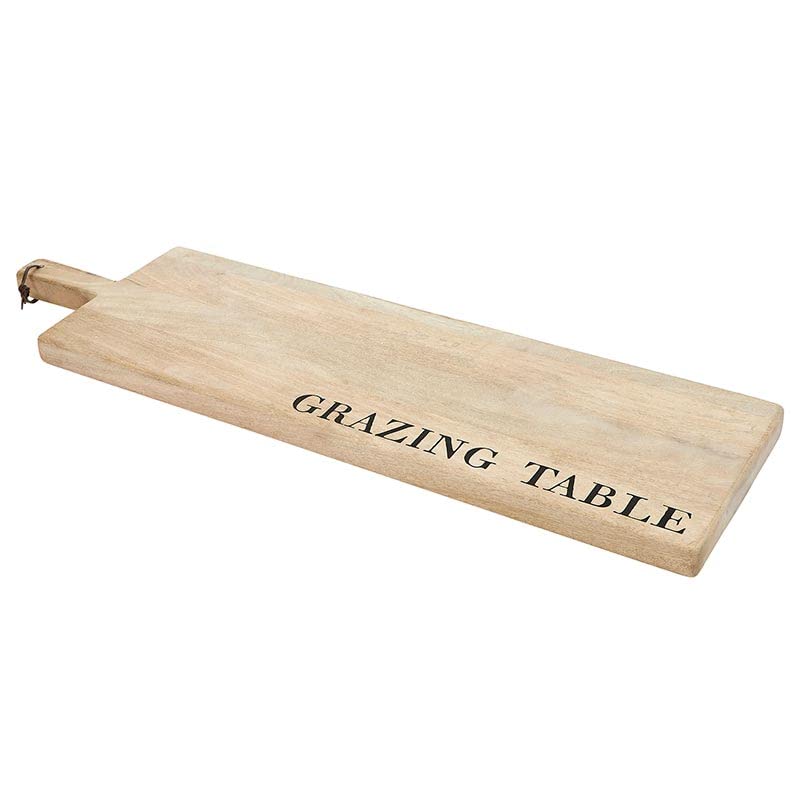 Santa Barbara Design Studio Charcuterie Board Face-to-Face Designs Mango Wood Serveware, 40"L x 12"W, Grazing Table